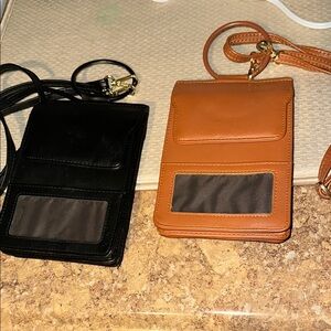 Set of two! Black and Tan Crossbody Bags